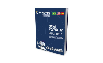 Portada del Folleto Hospitalar de Schioppa con productos para el área médica