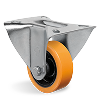 Rueda Schioppa modelo PN con rodadura de poliuretano naranja